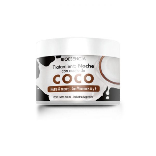 Crema facial noche con aceite de coco